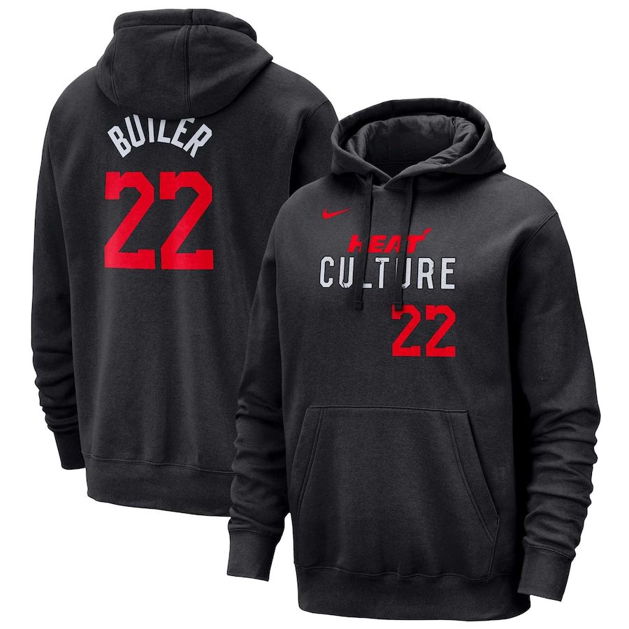 Men Miami Heat #22 Butler Black Nike Season city version Sweatshirts 23-24 NBA Jersey